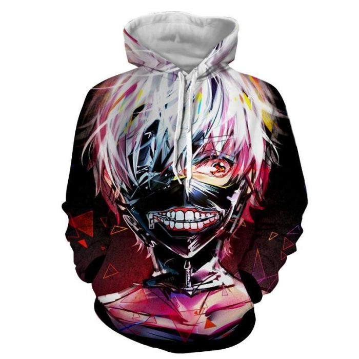 Tokyo Ghoul Anime Ken Kaneki Mask 7 Unisex 3D Printed Hoodie Pullover Sweatshirt