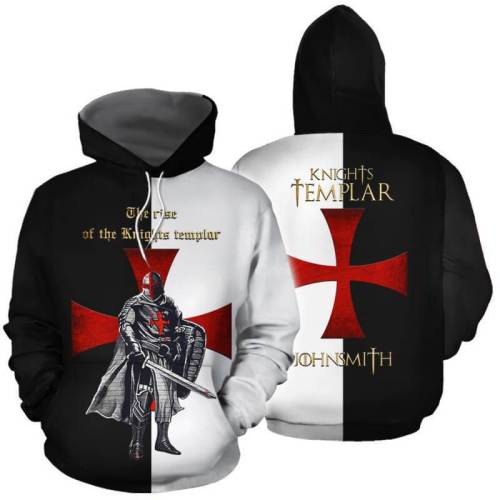 Knights Templar Ordre Du Temple Red Cross 1 Unisex Adult Cosplay 3D Printed Hoodie Pullover Sweatshirt