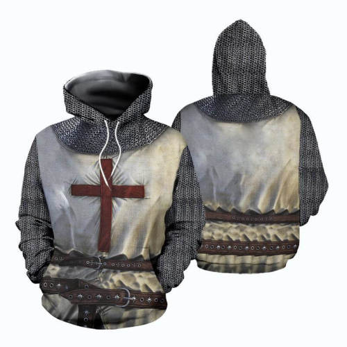 Knights Templar Ordre Du Temple Red Cross 7 Unisex Adult Cosplay 3D Printed Hoodie Pullover Sweatshirt