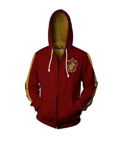 Harry Potter Movie Hogwarts School Gryffindor Lion Dark Red Adult Cosplay Unisex 3D Printed Hoodie Pullover Sweatshirt Jacket With Zipper