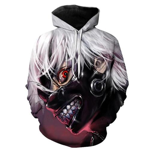 Tokyo Ghoul Anime Ken Kaneki Mask 8 Unisex 3D Printed Hoodie Pullover Sweatshirt