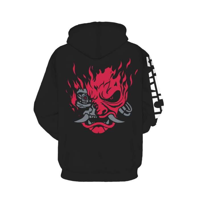 Cyberpunk  Game Samurai Logo 2 Unisex Adult Cosplay 3D Printed Hoodie Pullover Sweatshirt