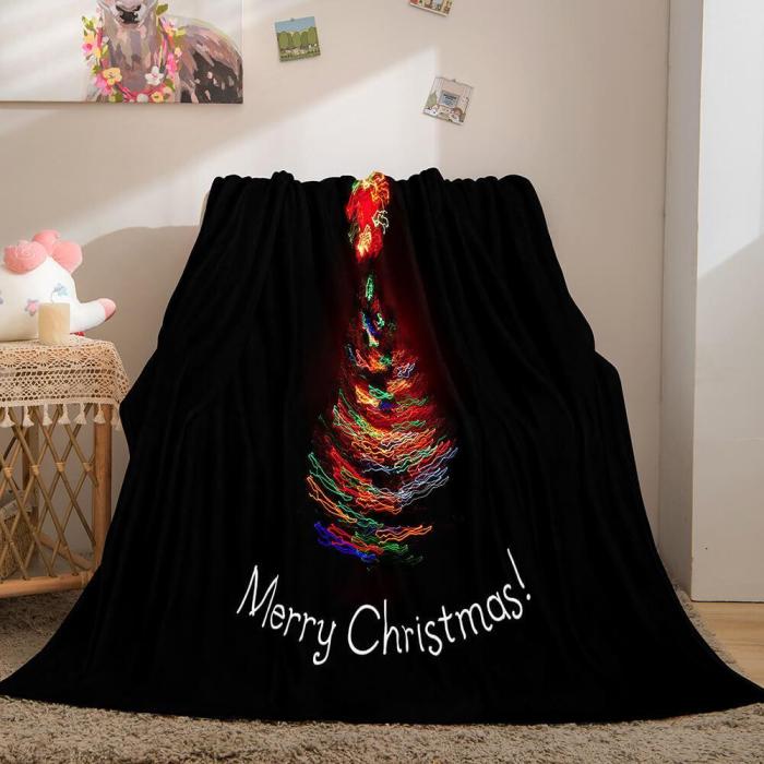Merry Christmas Flannel Fleece Blanket