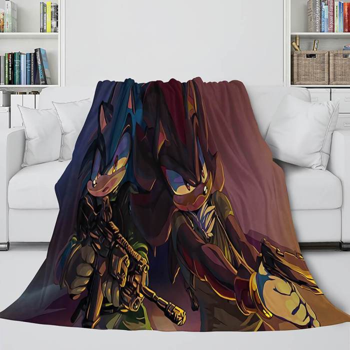Sonic Blanket Flannel Fleece Blanket