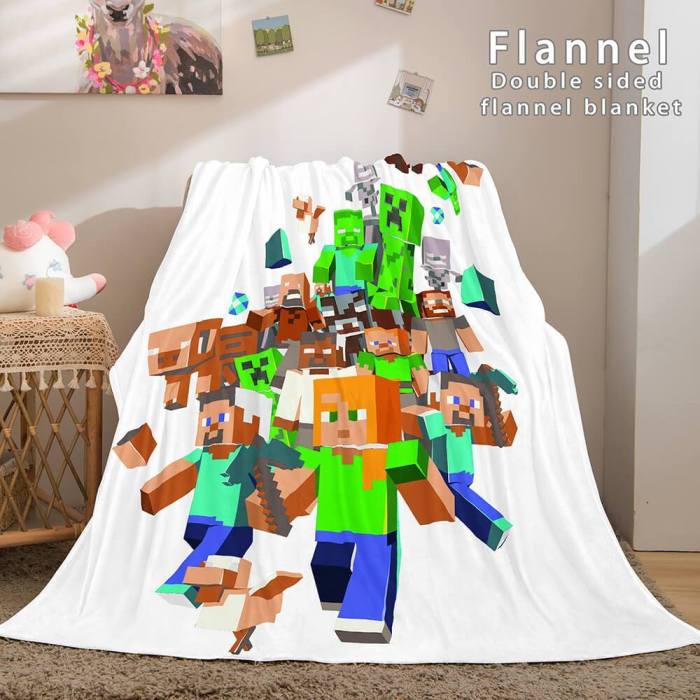 Minecraft Flannel Fleece Blanket