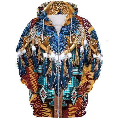 Indian National Elements Series 9 Unisex 3D Printed Hoodie Pullover Jacket With Zipper