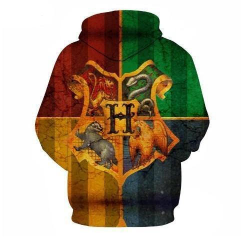 Harry Potter Movie Hogwarts School Of Witchcraft And Wizardry Four Animals Unisex Adult Cosplay 3D Printed Hoodie Pullover Sweatshirt
