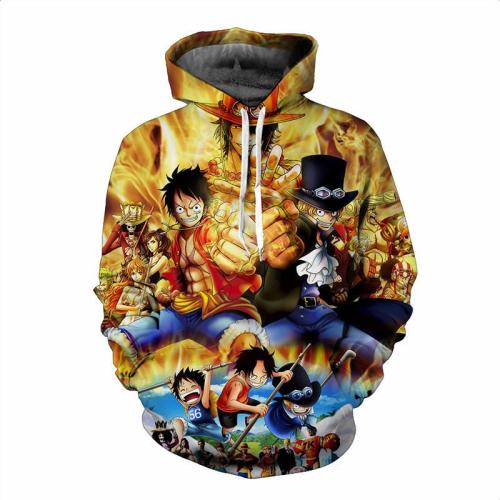 One Piece Anime All Colorful Cosplay Unisex 3D Printed Hoodie Pullover Sweatshirt