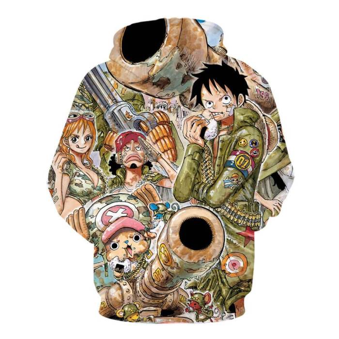One Piece Anime Monkey D Luffy 19 Unisex Adult Cosplay 3D Printed Hoodie Pullover Sweatshirt