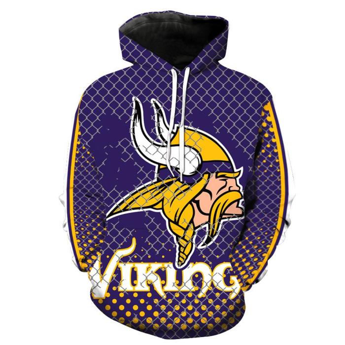 Nfl American Football Sport Minnesota Vikings Unisex 3D Printed Hoodie Pullover Sweatshirt