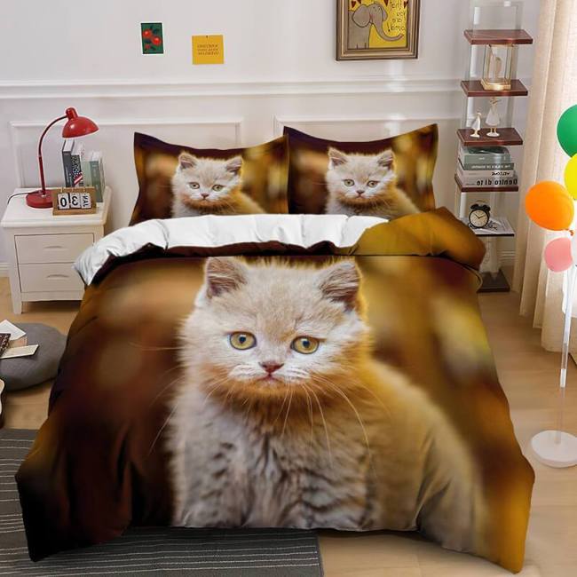 Cute Animal Pet Cats Bedding Set Duvet Covers