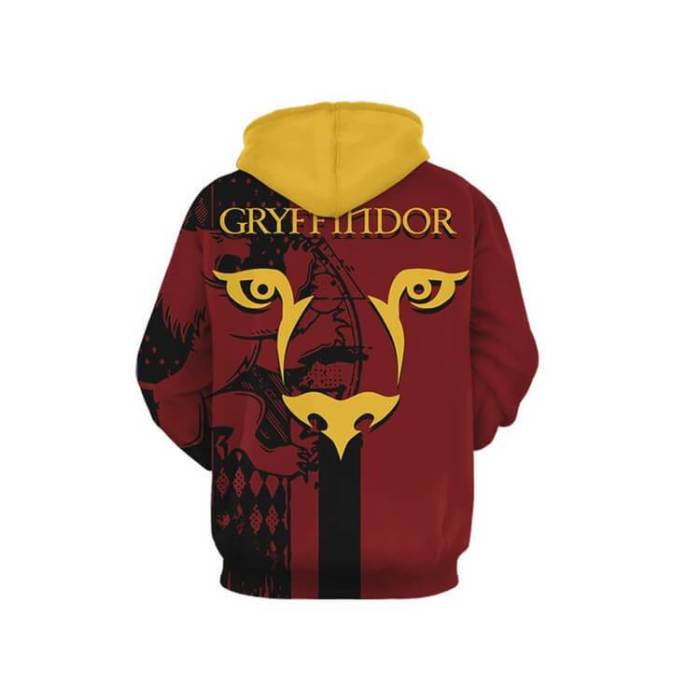 Harry Potter Movie Hogwarts School Gryffindor Lion Unisex Adult Cosplay 3D Printed Hoodie Pullover Sweatshirt