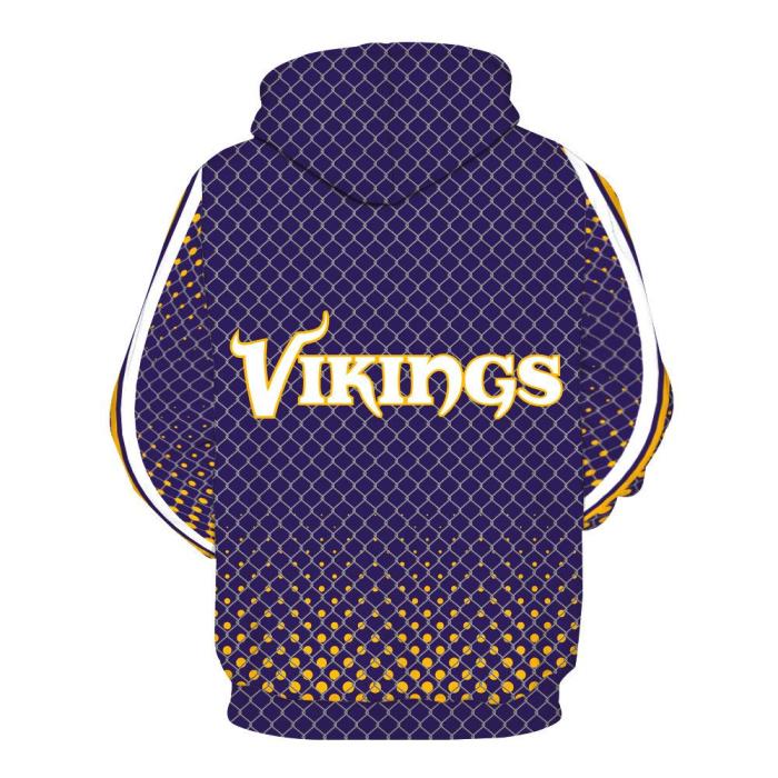 Nfl American Football Sport Minnesota Vikings Unisex 3D Printed Hoodie Pullover Sweatshirt