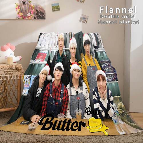 Kpop Bts Butter Flannel Fleece Blanket
