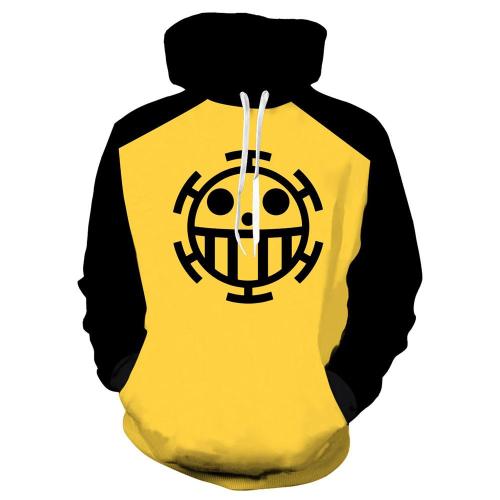 One Piece Anime Trafalgar Law Yellow Cosplay Unisex 3D Printed Hoodie Pullover Sweatshirt