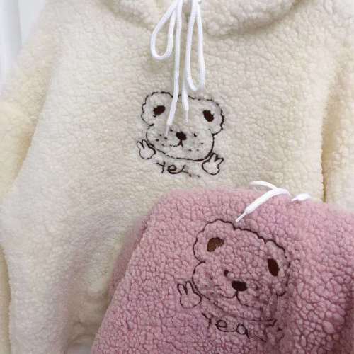 Kawaii Hoodies Winter Embroidery Funny Print Pullover Long Sleeve Cute Tops Casual Women Sweatshirt