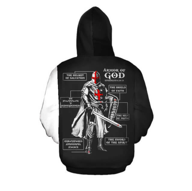 Knights Templar Ordre Du Temple Red Cross 5 Unisex Adult Cosplay 3D Printed Hoodie Pullover Sweatshirt