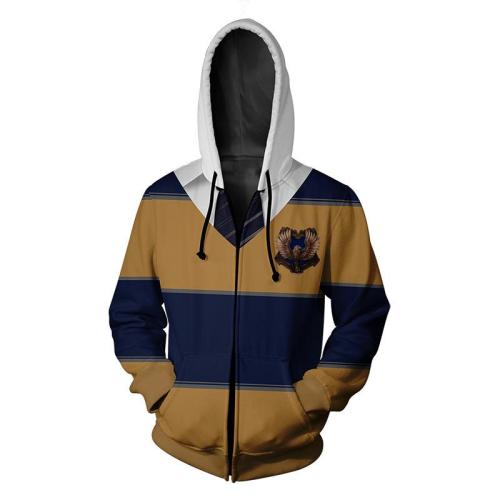 Harry Potter Movie Hogwarts School Ravenclaw Eagle 2 Adult Cosplay Unisex 3D Printed Hoodie Pullover Sweatshirt Jacket With Zipper