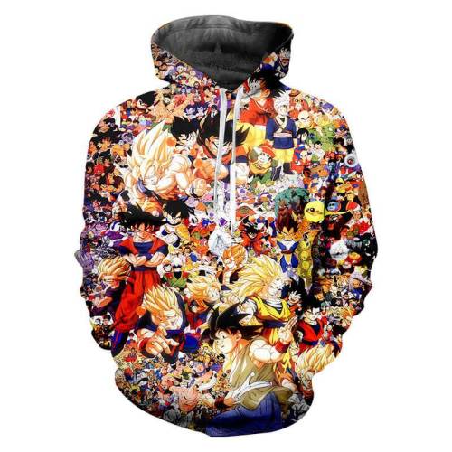 Dragon Ball Anime Son Goku Kakarotto 37 Unisex Adult Cosplay 3D Printed Hoodie Pullover Sweatshirt