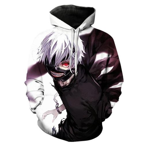 Tokyo Ghoul Anime Ken Kaneki Mask 3 Unisex 3D Printed Hoodie Pullover Sweatshirt