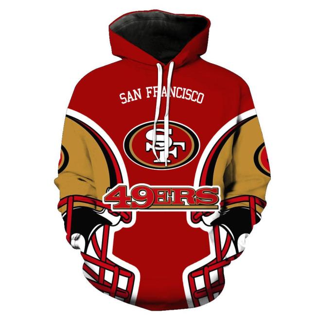 Nfl American Football Sport Red San Francisco 49Ers Unisex 3D Printed Hoodie Pullover Sweatshirt