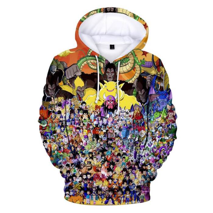 Dragon Ball Anime Son Goku Kakarotto 22 Unisex Adult Cosplay 3D Printed Hoodie Pullover Sweatshirt