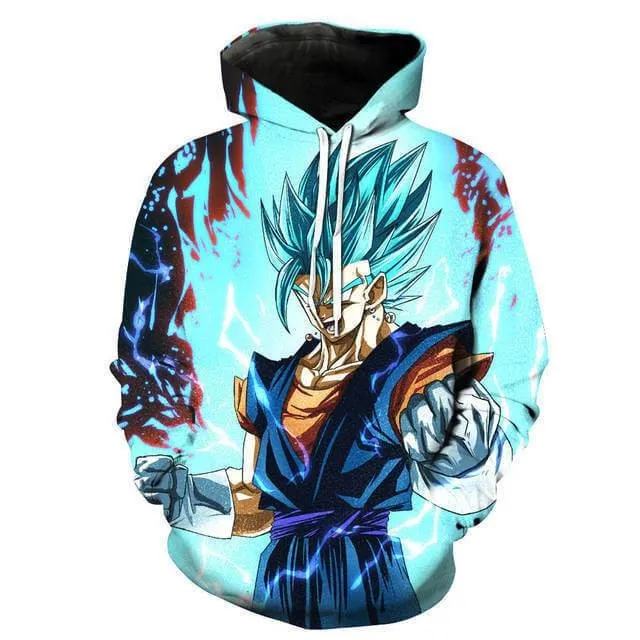 Dragon Ball Anime Son Goku Kakarotto 24 Unisex Adult Cosplay 3D Printed Hoodie Pullover Sweatshirt
