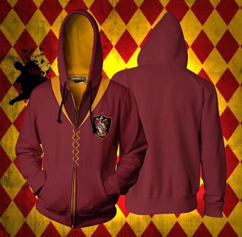 Harry Potter Movie Hogwarts School Gryffindor Lion 2 Adult Cosplay Unisex 3D Printed Hoodie Pullover Sweatshirt Jacket With Zipper