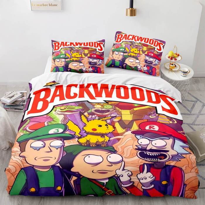 Backwoods Rick And Morty Bedding Duvet Cover Sets