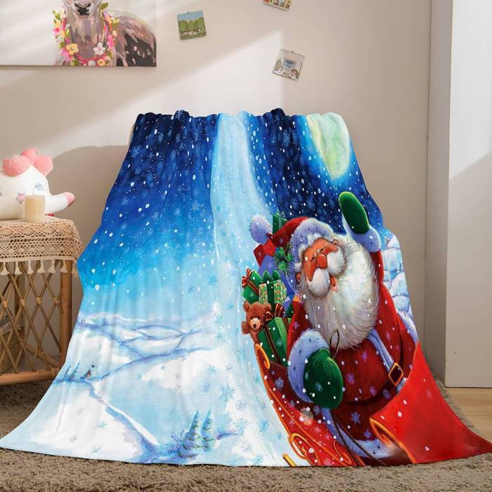 Merry Christmas Flannel Fleece Blanket