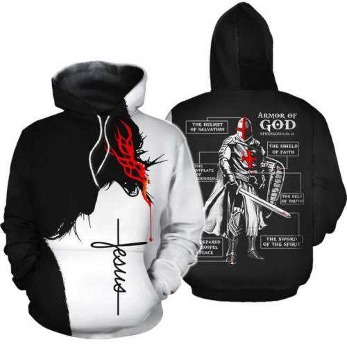 Knights Templar Ordre Du Temple Red Cross 5 Unisex Adult Cosplay 3D Printed Hoodie Pullover Sweatshirt