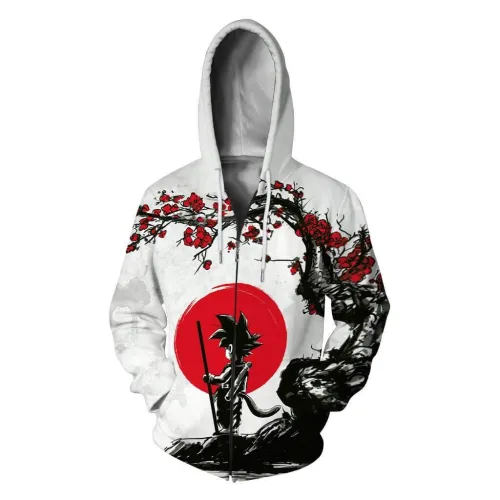 Dragon Ball Anime Son Goku Kakarotto 45 Adult Cosplay Unisex 3D Printed Hoodie Pullover Sweatshirt Jacket With Zipper