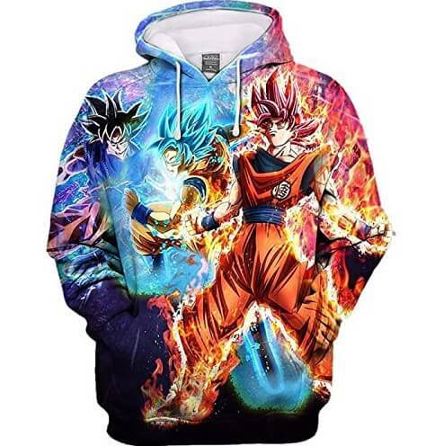 Dragon Ball Anime Son Goku Kakarotto 32 Unisex Adult Cosplay 3D Printed Hoodie Pullover Sweatshirt