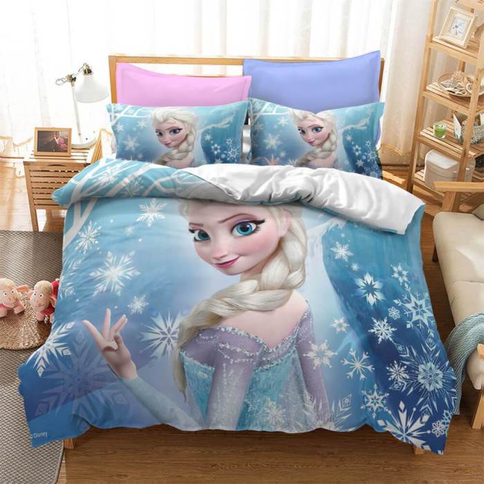 Frozen Princess Elsa Anna Bedding Set Duvet Cover Bed Sets