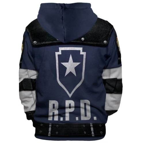 Resident Evil Biohazard Game Raccoon Police Department Rpd Uniform Unisex Adult Cosplay 3D Printed Hoodie Pullover Sweatshirt