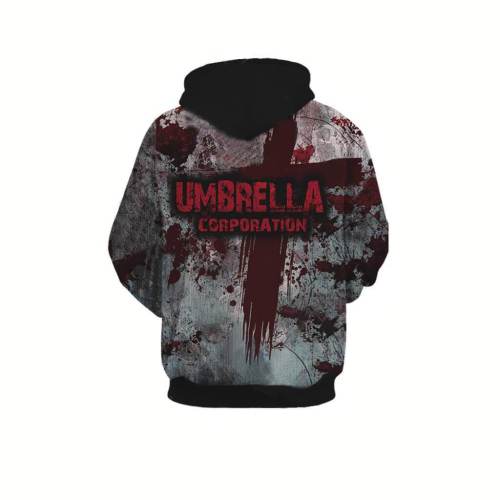 Resident Evil Umbrella Corps Game Blood Style Umbrella Corporation Uniform Unisex Adult Cosplay 3D Printed Hoodie Pullover Sweatshirt