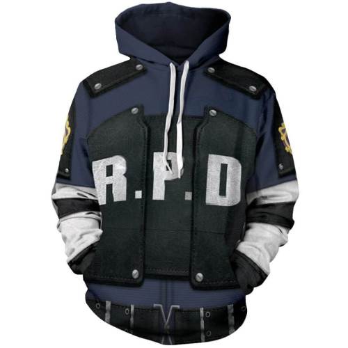 Resident Evil Biohazard Game Raccoon Police Department Rpd Uniform Unisex Adult Cosplay 3D Printed Hoodie Pullover Sweatshirt