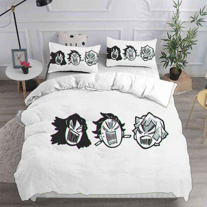 Demon Slayer Kimetsu No Yaiba Bedding Set Duvet Covers Quilt Bed Sets