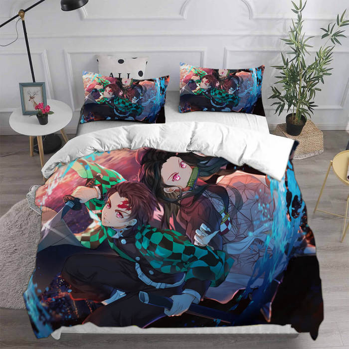 Demon Slayer Kimetsu No Yaiba Bedding Set Duvet Covers Quilt Bed Sets
