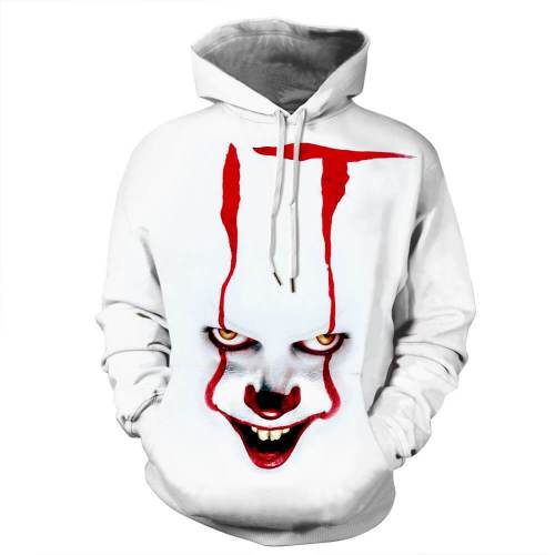 Stephen King'S It Horror Movie Pennywise 7 Unisex Adult Cosplay 3D Printed Hoodie Pullover Sweatshirt