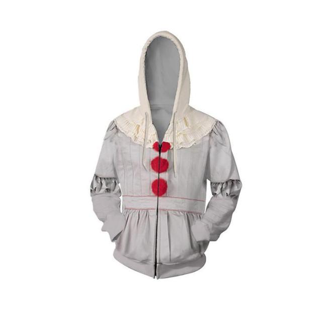 Stephen King'S It Horror Movie Pennywise 4 Adult Cosplay Unisex 3D Printed Hoodie Pullover Sweatshirt Jacket With Zipper