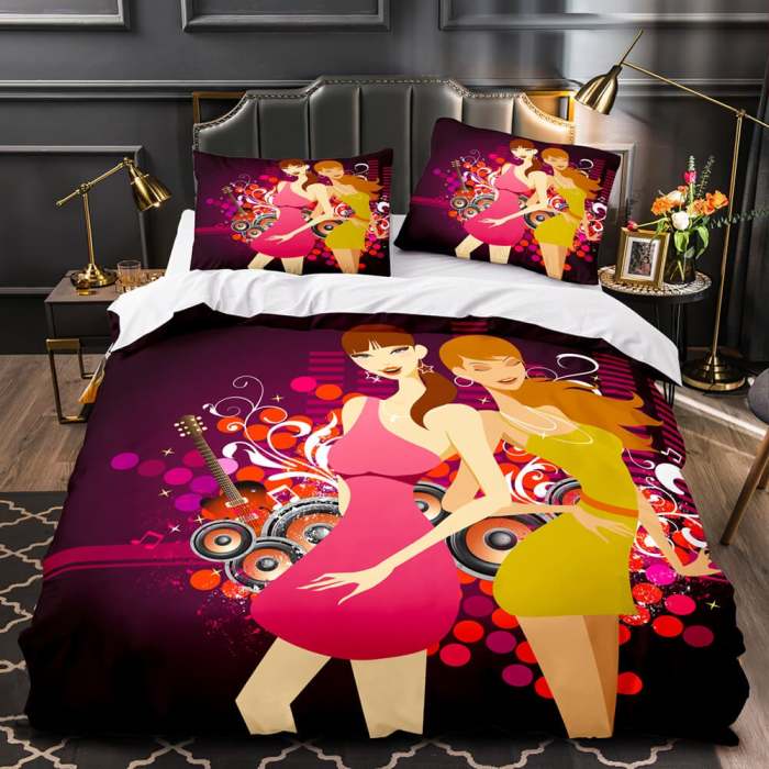 Dance Pattern Bedding Set Quilt Duvet Covers Bed Sets