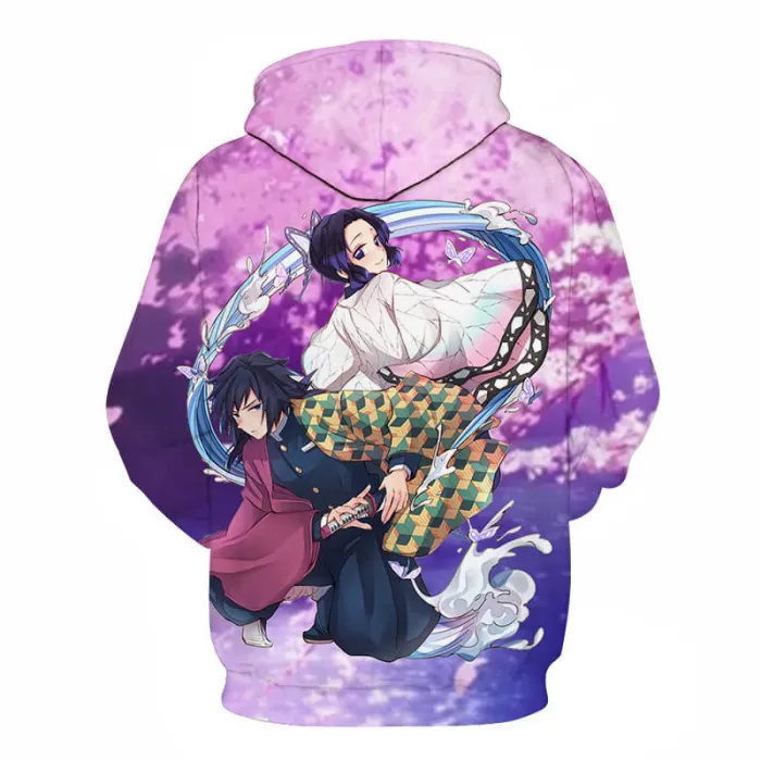 Demon Slayer Kimetsu No Yaiba Anime Tomioka Giyuu 3 Unisex Adult Cosplay 3D Print Hoodie Pullover Sweatshirt