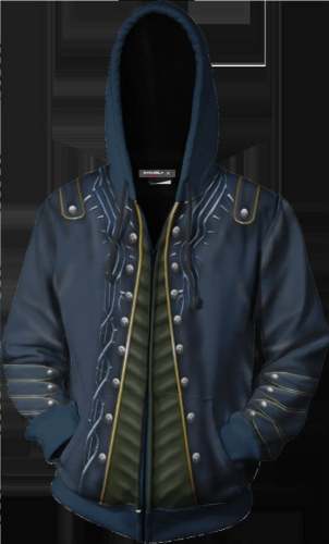 Devil May Cry Game Vergil 2 Unisex Adult Cosplay Zip Up 3D Print Hoodies Jacket Sweatshirt