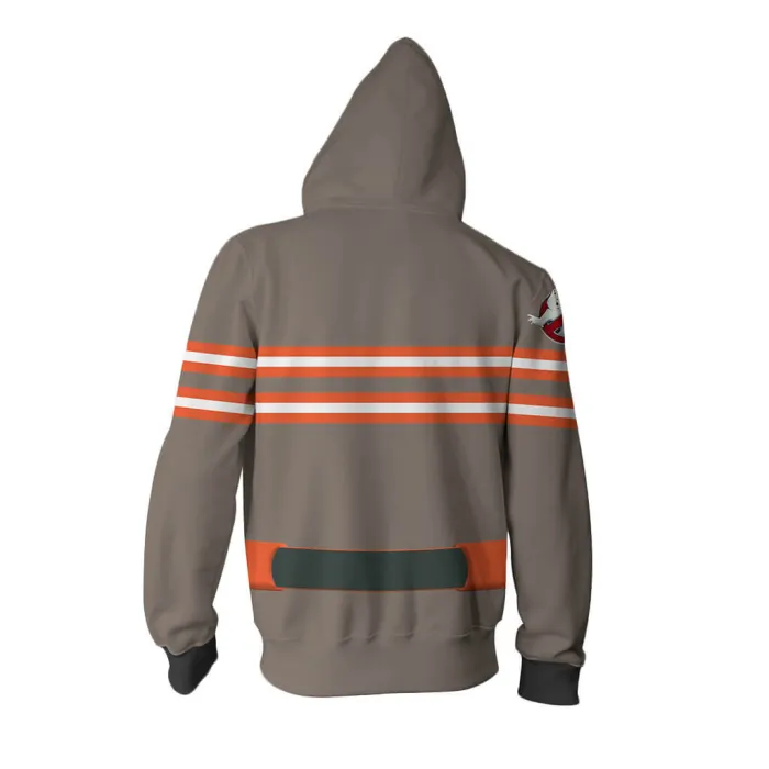 Ghostbusters Movie Peter Ray Egon Grey Uniform Unisex Adult Cosplay Zip Up 3D Print Hoodies Jacket Sweatshirt