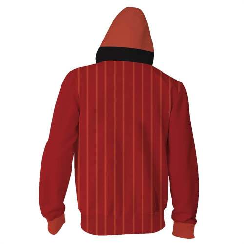 Hazbin El Cartoon Alastor The Radio Demon Unisex Adult Cosplay Zip Up 3D Print Hoodies Jacket Sweatshirt