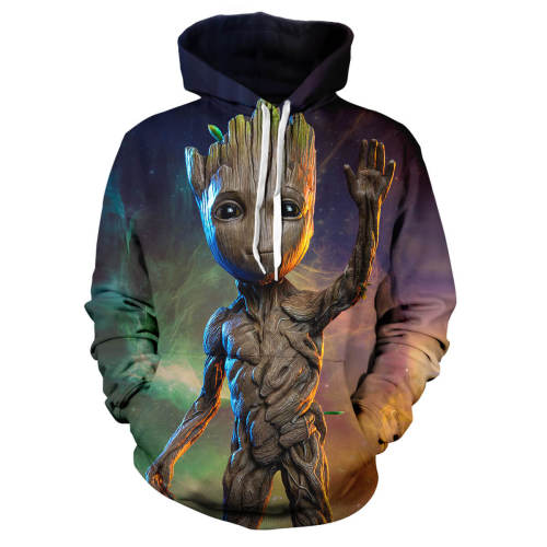 Guardians Of The Galaxy Avengers Movie Baby Groot Giving Tree Unisex Adult Cosplay 3D Print Hoodie Pullover Sweatshirt