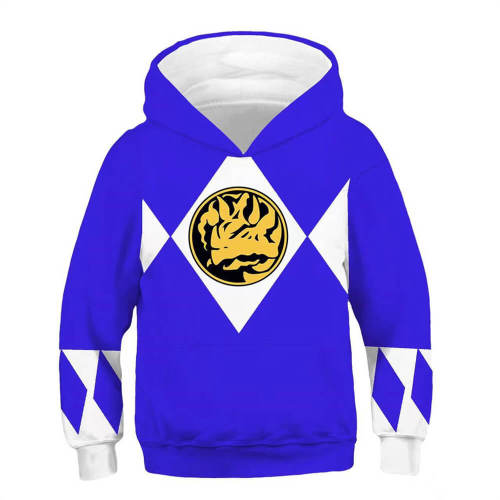 Kids Power Rangers Tv Billy Cranston Blue Ranger Cosplay 3D Printed Hoodie Pullover Sweatshirt