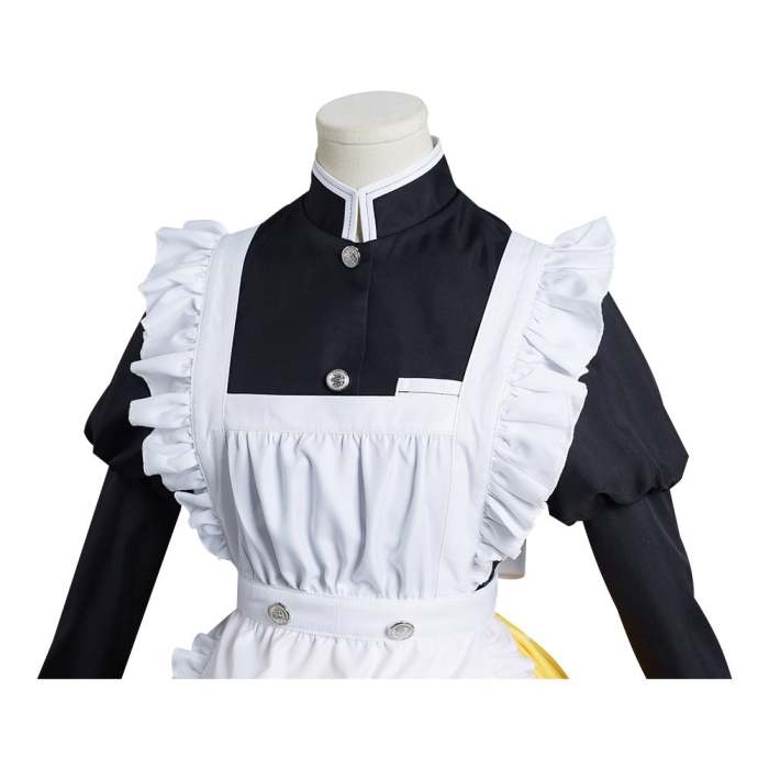 Demon Slayer Agatsuma Zenitsu Maid Dress Re-Creation Design Cosplay Costume