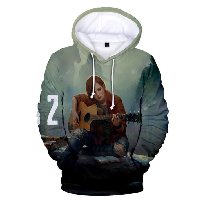 The Last Of Us: Part 2 Game Abby Ellie Unisex Adult Cosplay 3D Print Hoodie Pullover Sweatshirt
